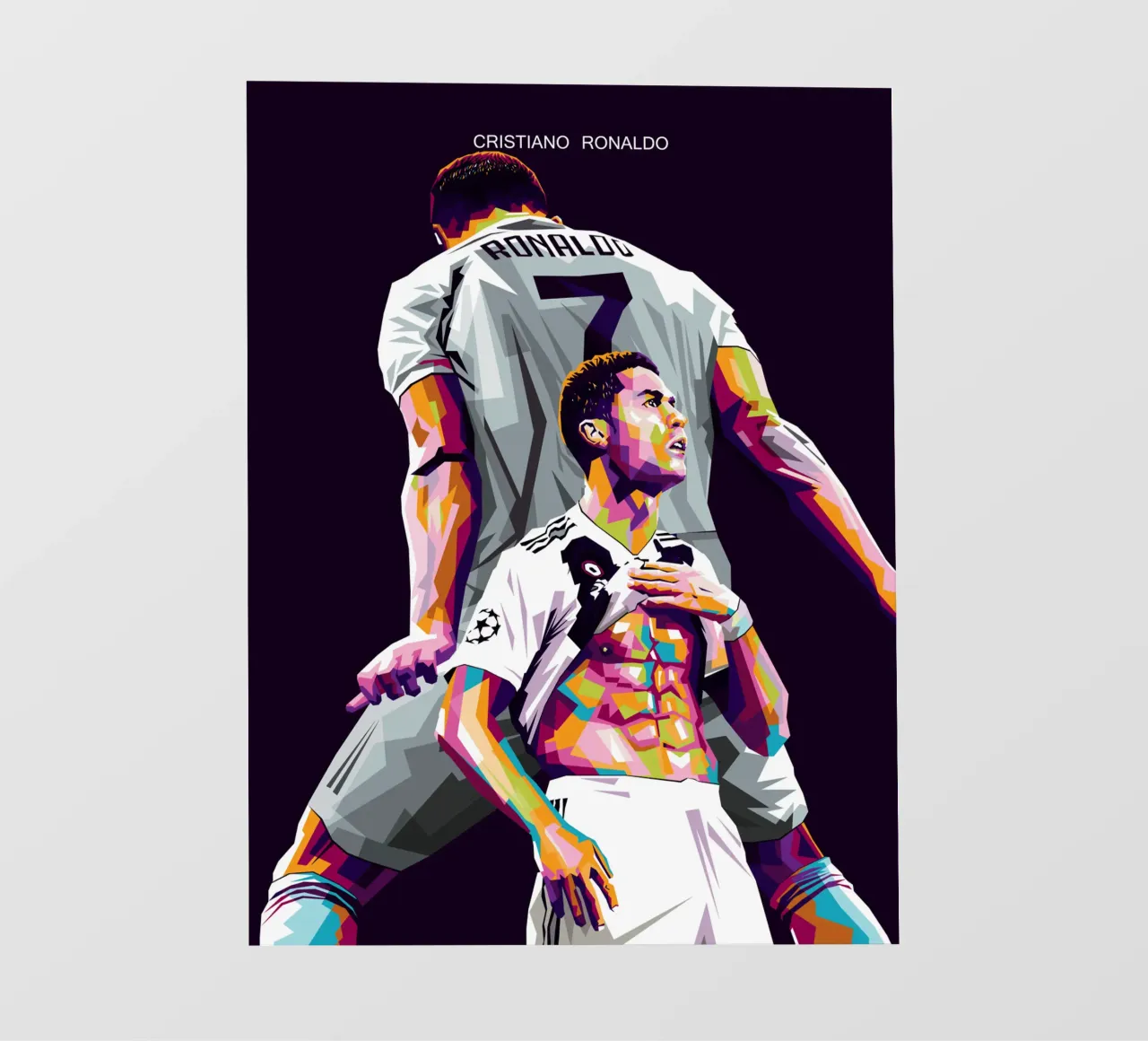 CR7 SIU pellicola backlit da WPAP MALANG