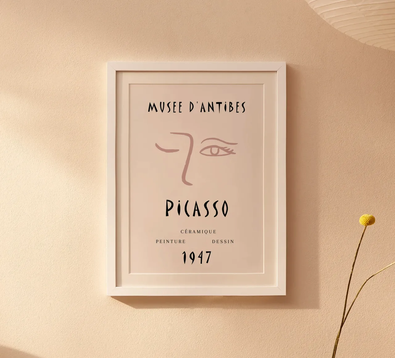 Picasso Musee D'Antibes 1947 Pink Face Poster poster da NorwesClub