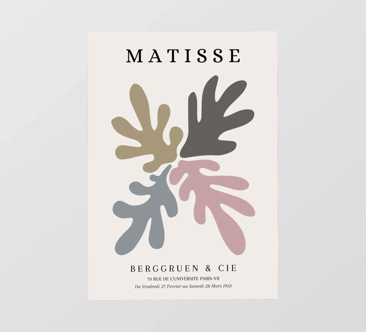 Matisse 1953 Forme organiche ritagliate Toni della terra pellicola backlit da NorwesClub
