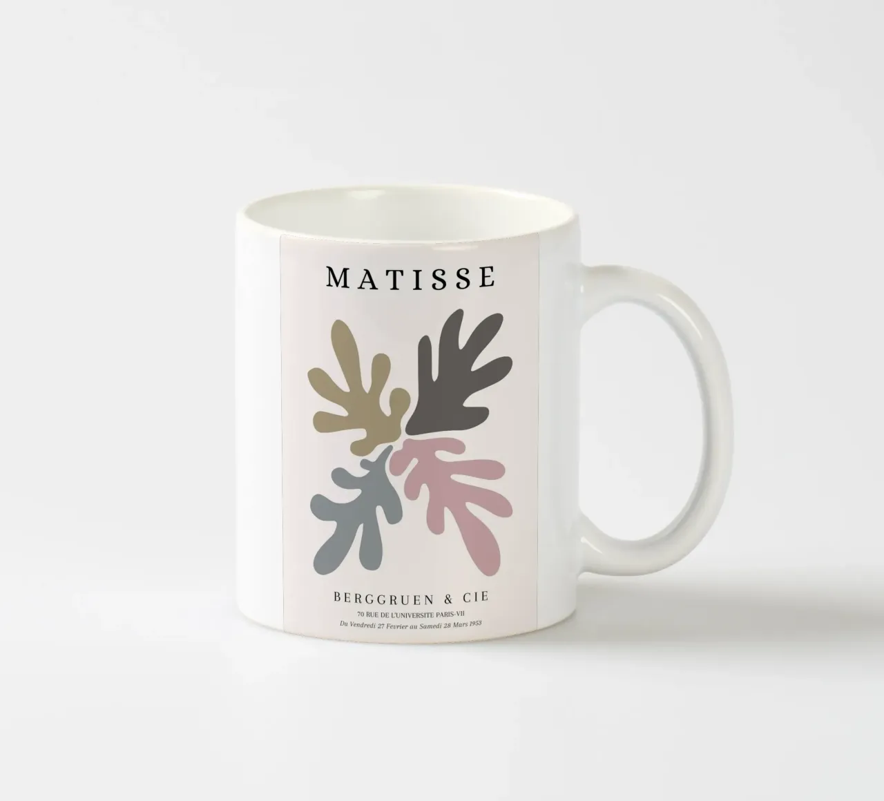 Matisse 1953 Formes organiques découpées Tons de terre mug en céramique de NorwesClub