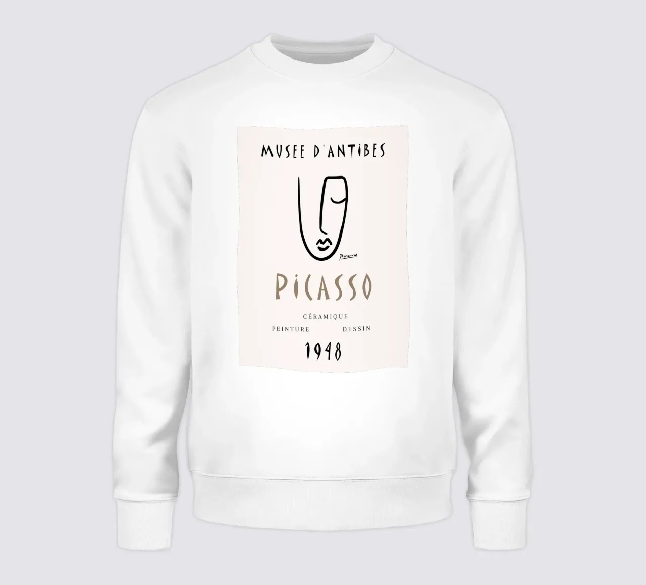 Picasso Musee D'Antibes 1948 Volto astratto Poster felpa da NorwesClub