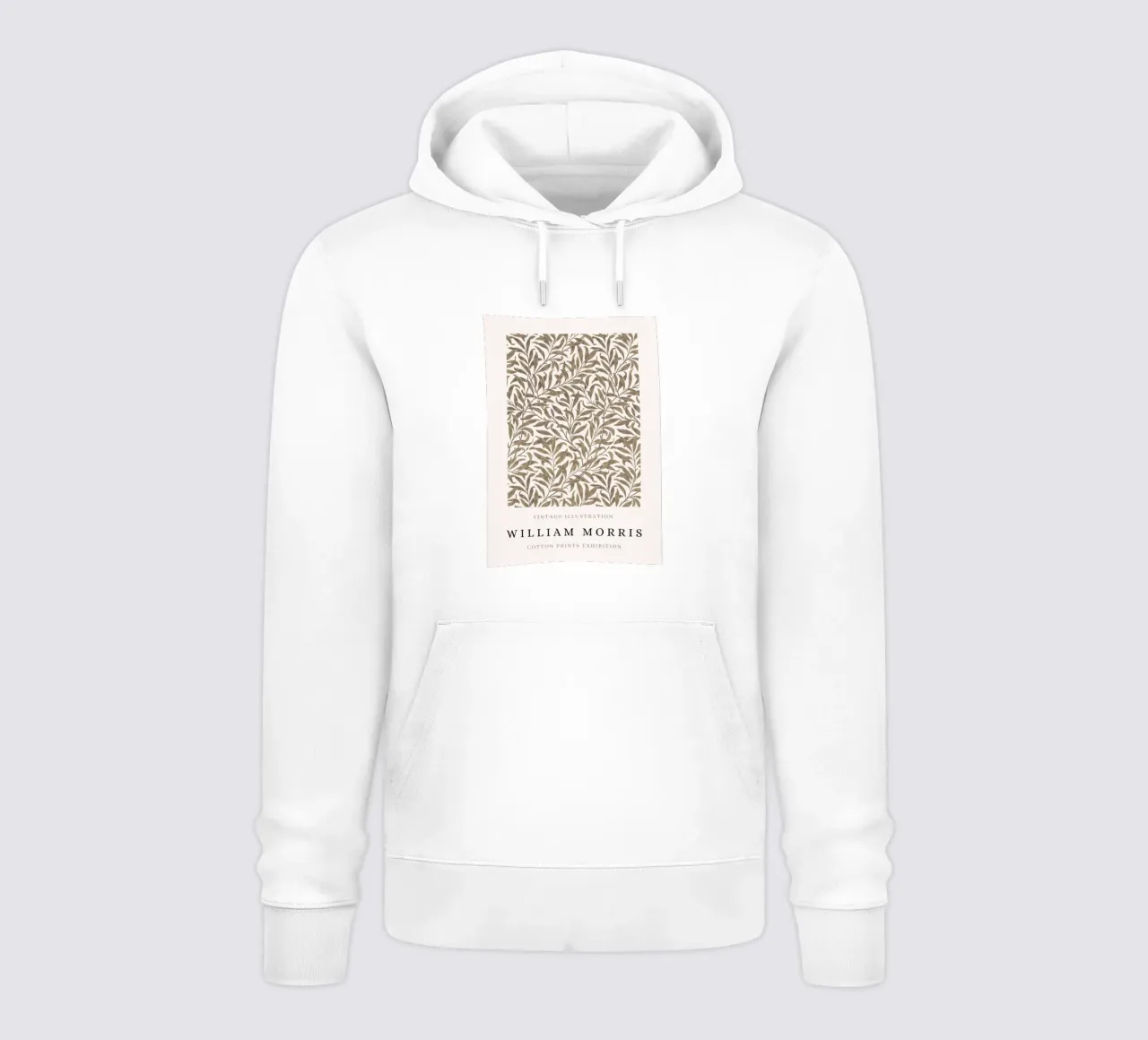 William Morris Arti e Mestieri Taupe Willow Bough felpa con cappuccio da NorwesClub