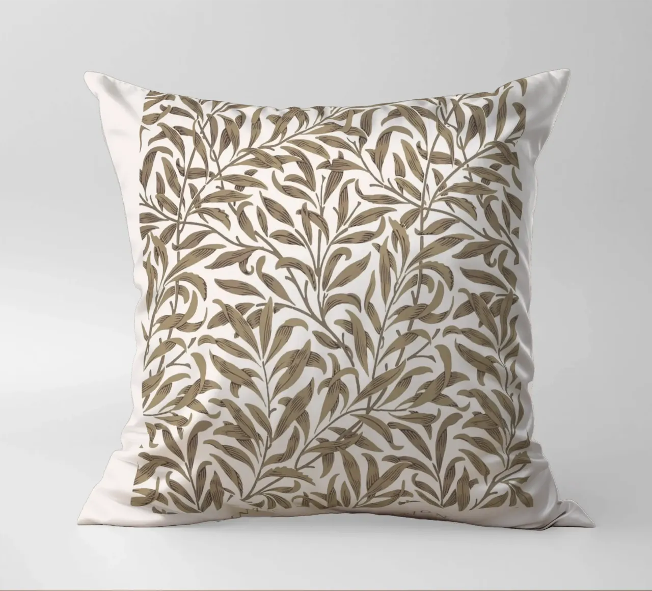 William Morris Arti e Mestieri Taupe Willow Bough cuscino da NorwesClub