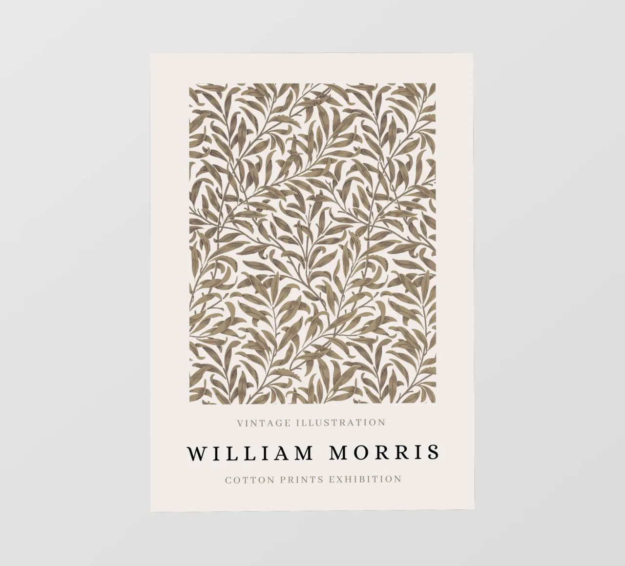 William Morris Arti e Mestieri Taupe Willow Bough telo in pvc da NorwesClub