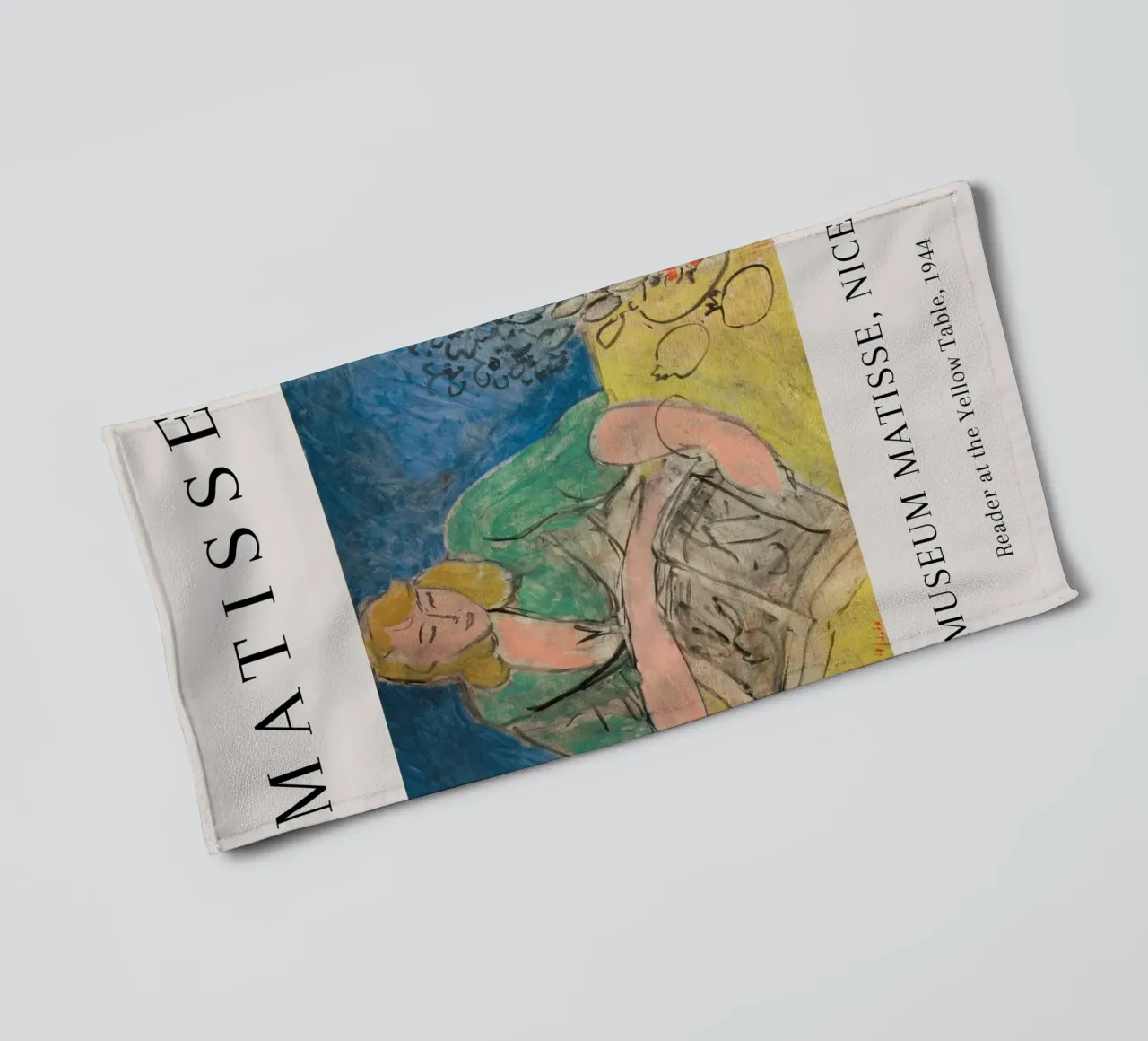 Lecteur Matisse à la table jaune 1944 Nice serviette de bain de NorwesClub
