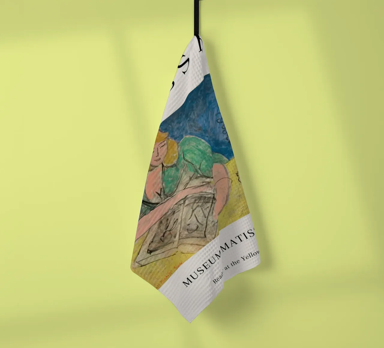 Lecteur Matisse à la table jaune 1944 Nice torchon de NorwesClub