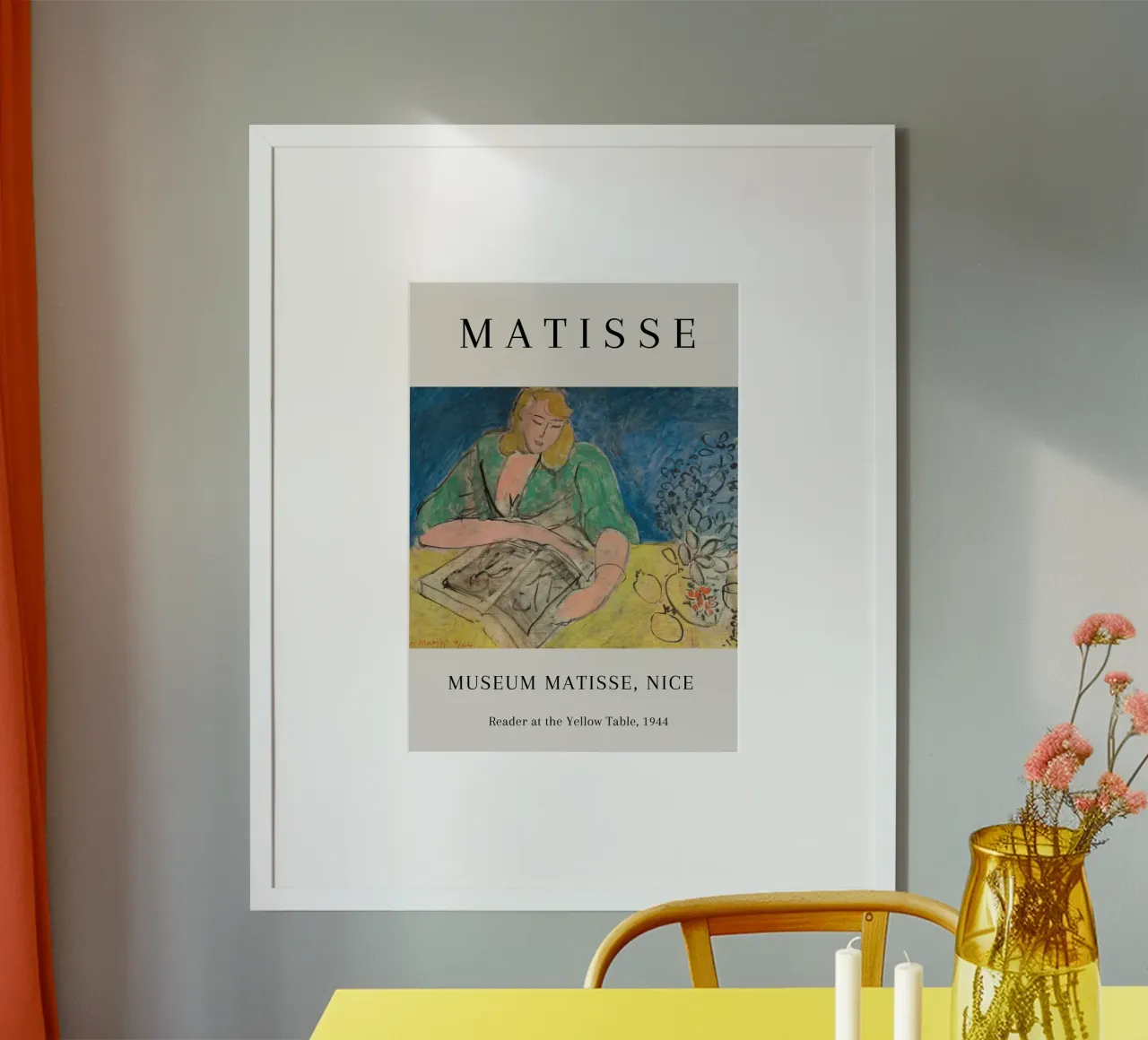 Lecteur Matisse à la table jaune 1944 Nice poster de NorwesClub