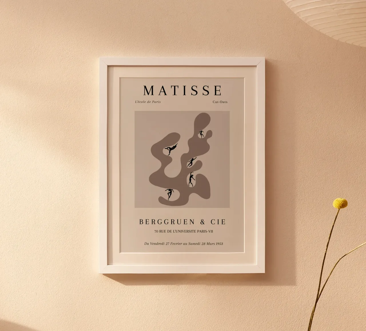 Matisse 1953 Forma ritagliata Figure danzanti Taupe poster da NorwesClub