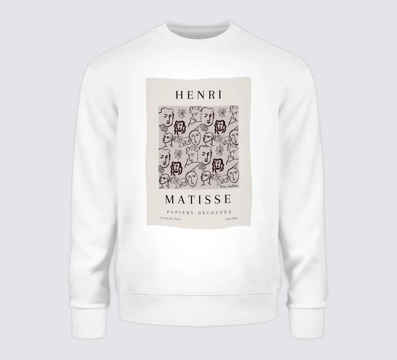 Henri Matisse Abstract Faces Botanical Pattern sweatshirt by NorwesClub