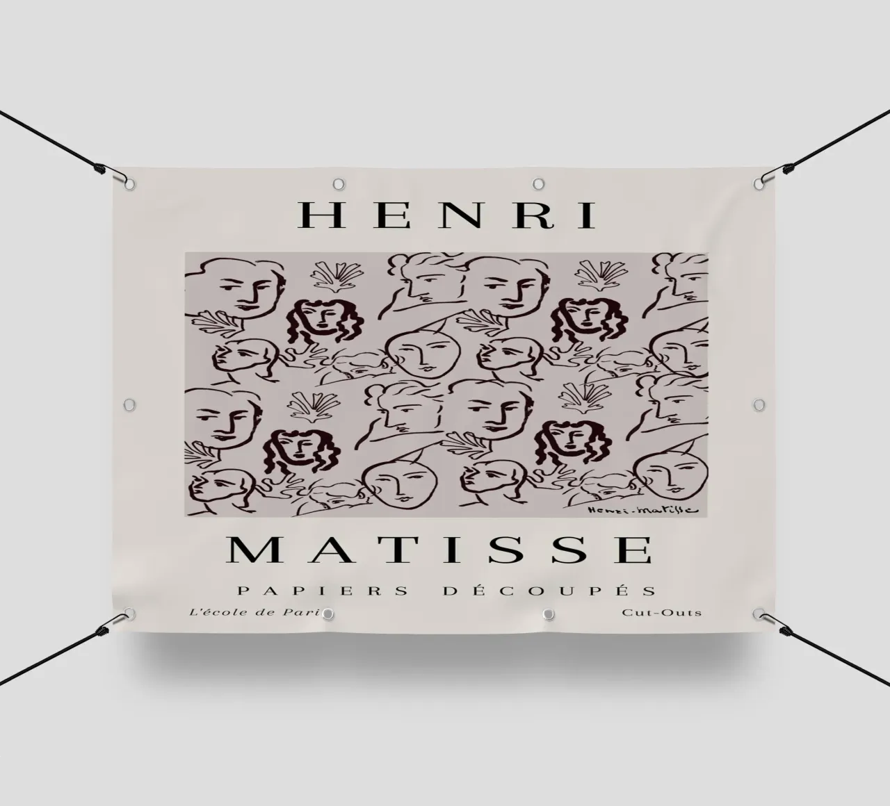 Henri Matisse Abstract Faces Botanical Pattern pvc cover by NorwesClub