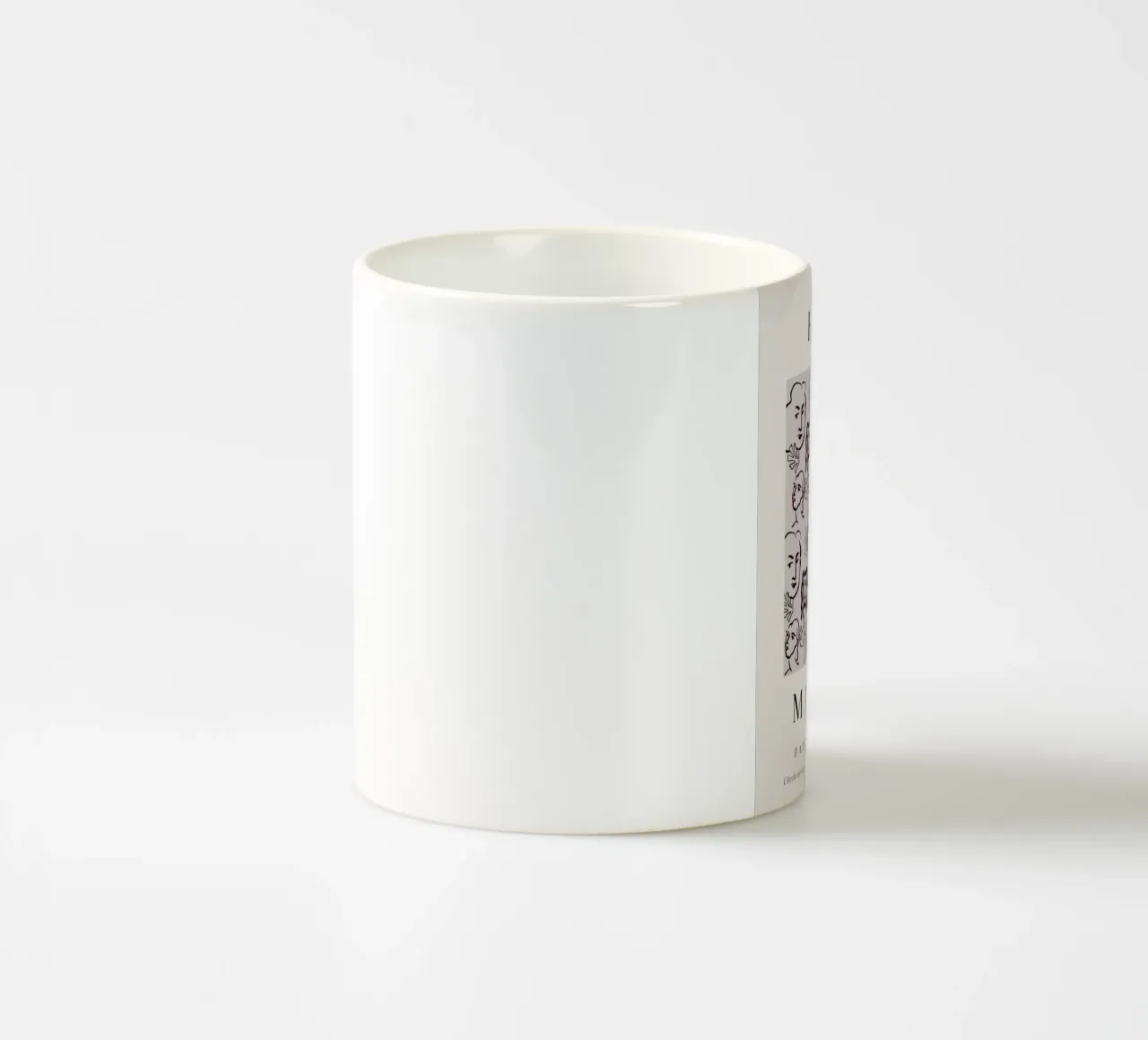 Henri Matisse Abstract Faces Botanical Pattern ceramic mug by NorwesClub