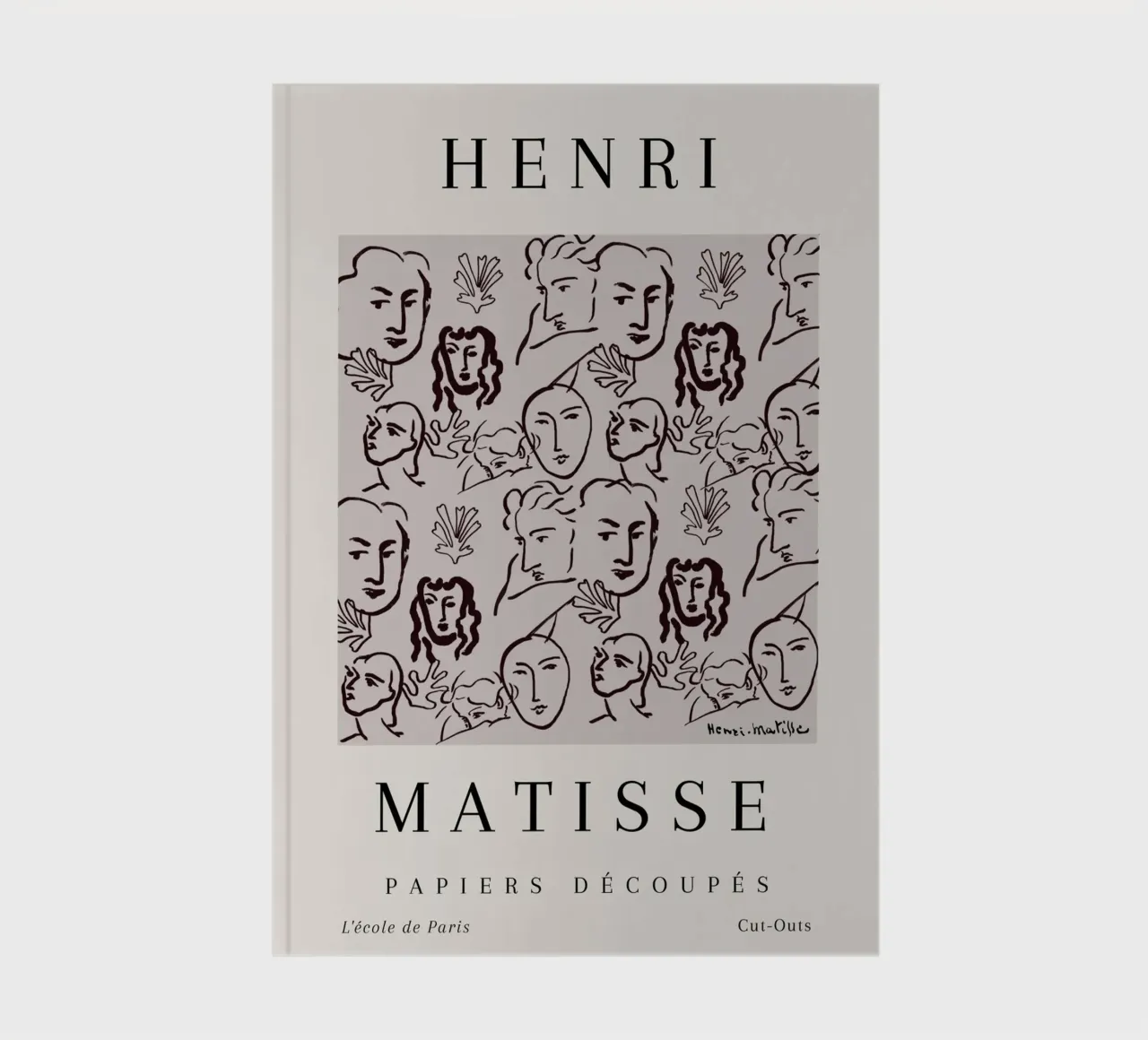 Henri Matisse Abstract Faces Botanical Pattern notebook by NorwesClub