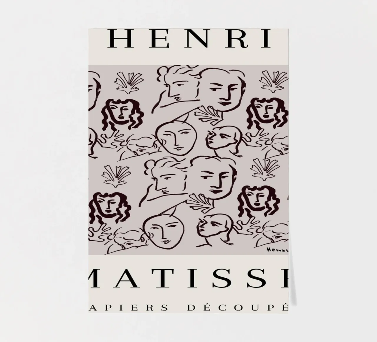 Henri Matisse Abstract Faces Botanical Pattern sticker sheet by NorwesClub
