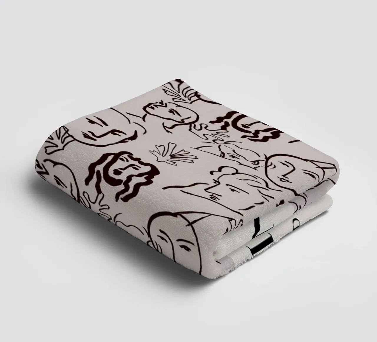 Henri Matisse Abstract Faces Botanical Pattern towel by NorwesClub