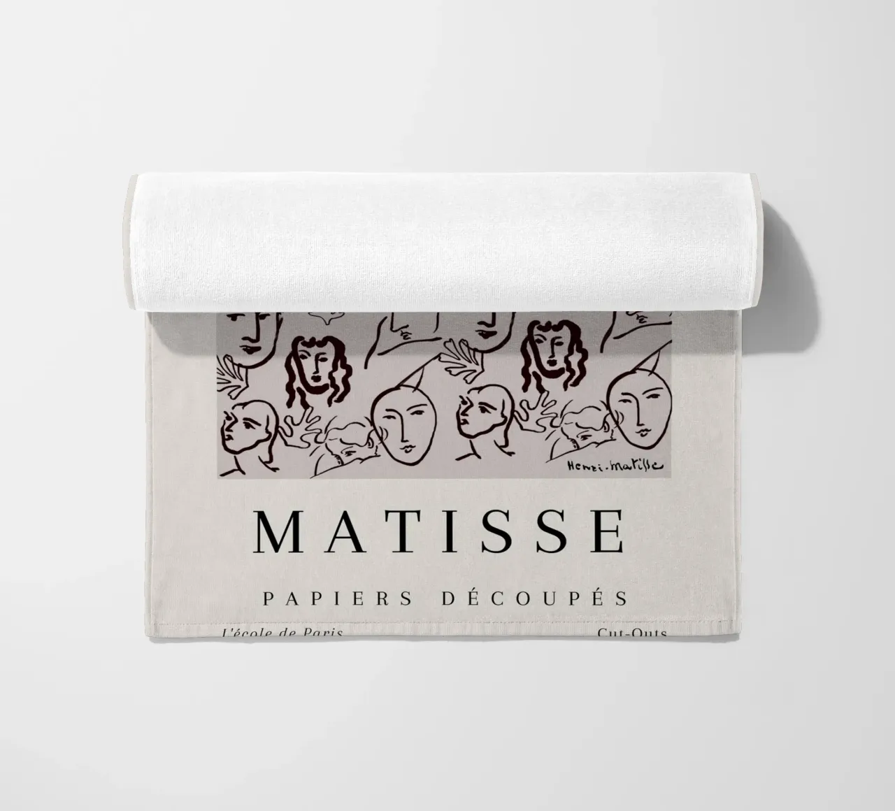 Henri Matisse Abstract Faces Botanical Pattern beach towel by NorwesClub