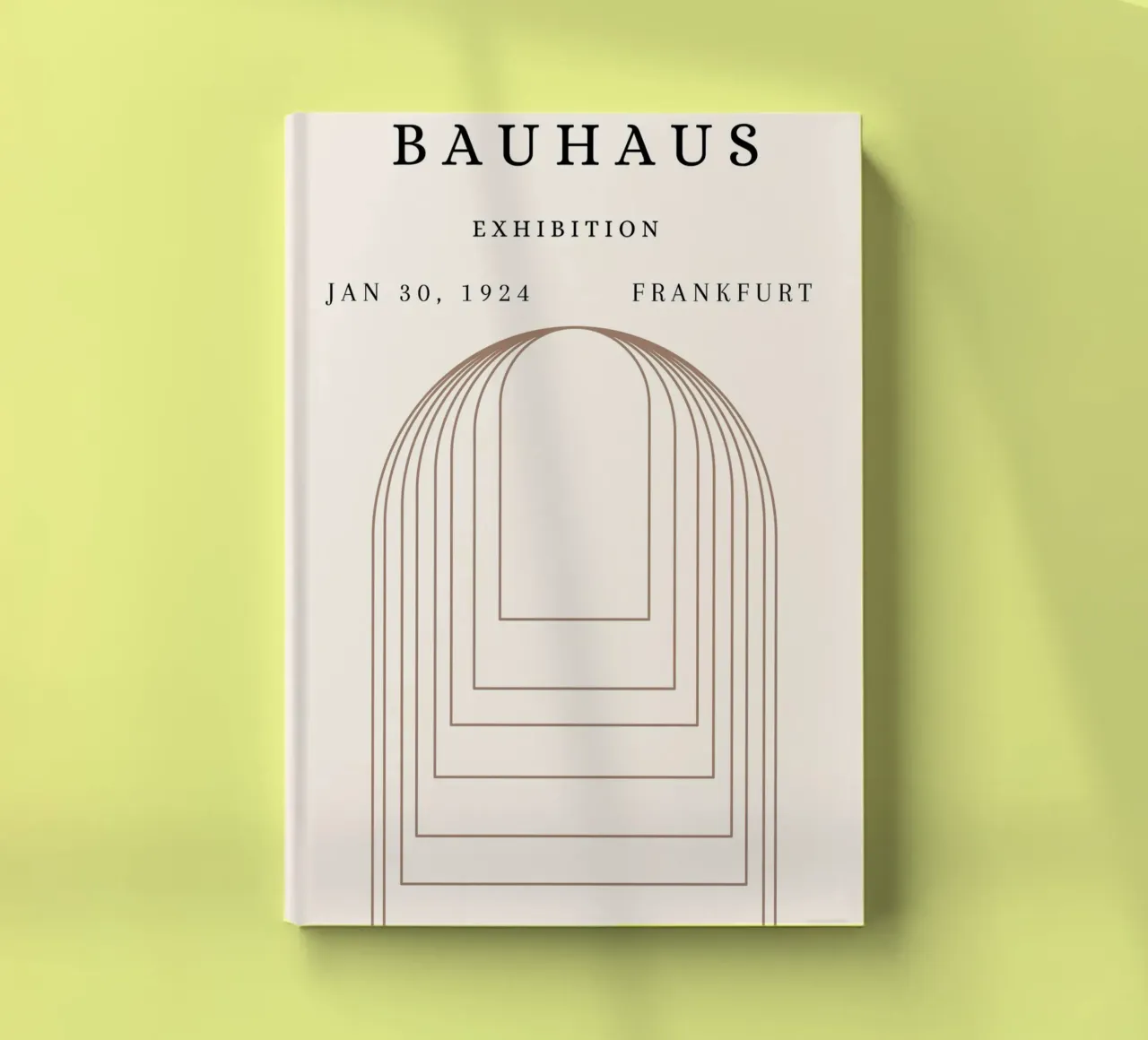 Bauhaus 1924 Geometric Tunnel Arcs Poster notebook by NorwesClub