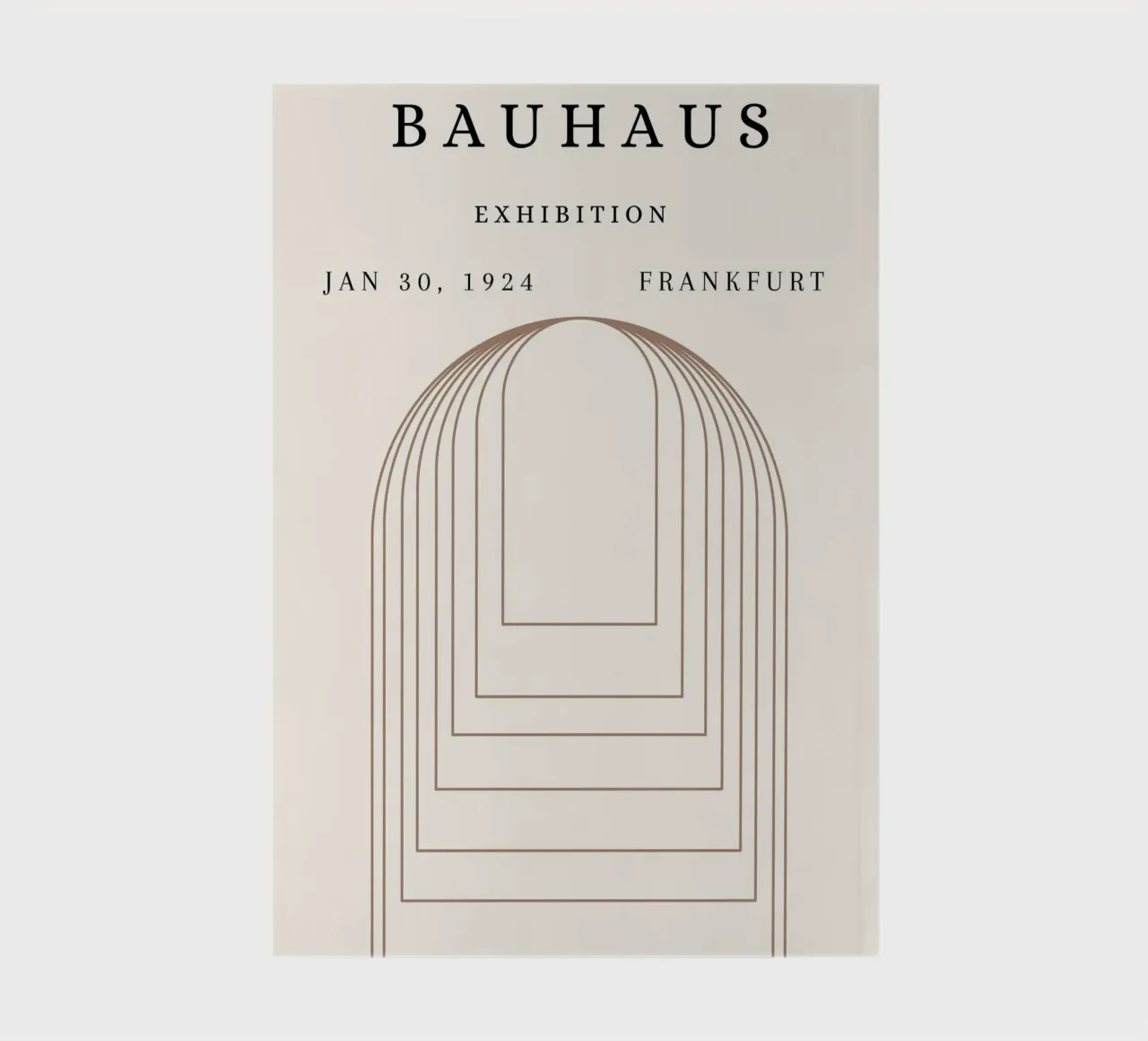Bauhaus 1924 Geometric Tunnel Arcs Poster notebook by NorwesClub