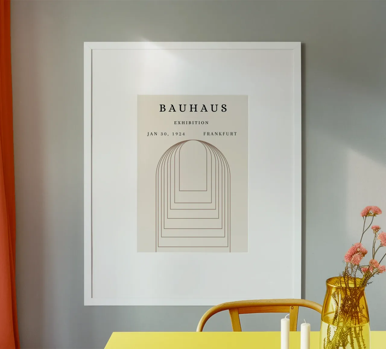 Poster Bauhaus 1924 Archi geometrici di tunnel carta hahnemühle da NorwesClub