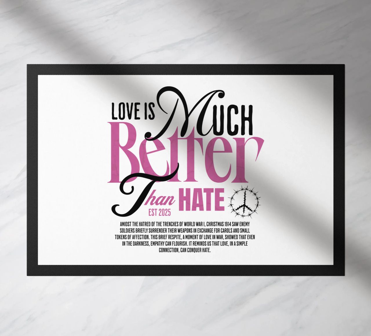 Love is Much Better Than Hate zerbino da artelevenstudio