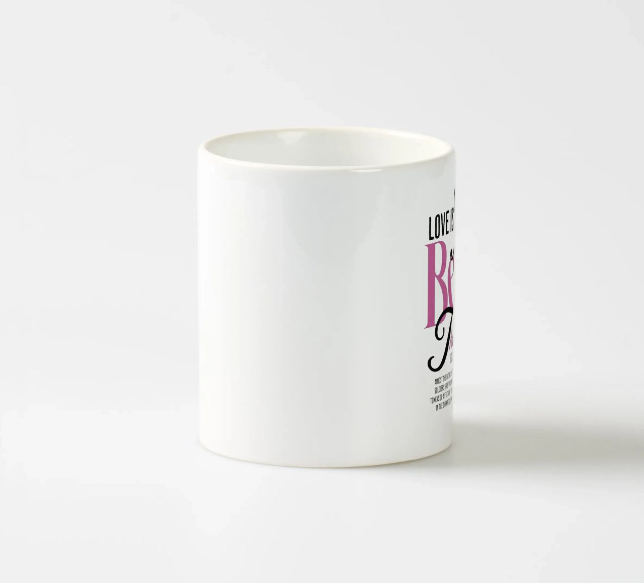 Love is Much Better Than Hate tazza in ceramica da artelevenstudio