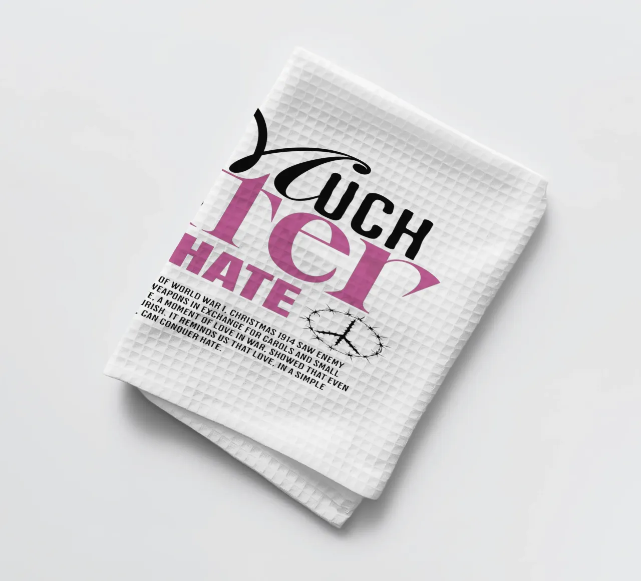 Love is Much Better Than Hate canovaccio da cucina da artelevenstudio