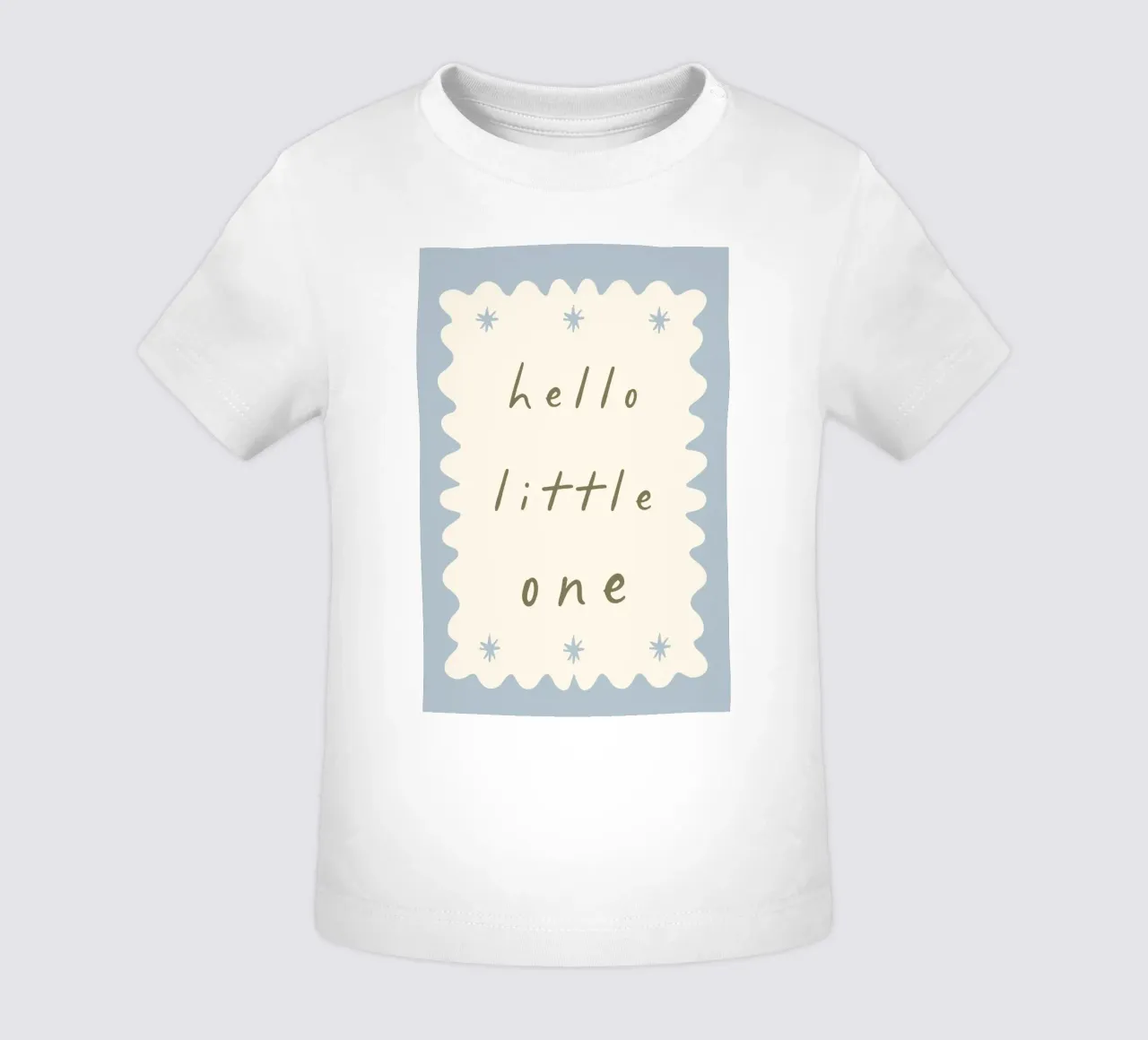 Hello Little One, Minimalist Print for Nursery, Playroom Art baby t-shirt by SunshinePrints