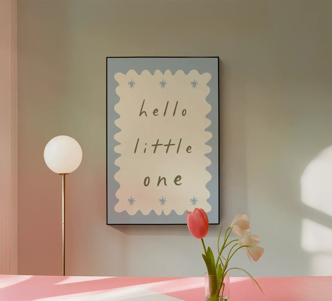 Hello Little One, Minimalist Print for Nursery, Playroom Art acrylic glass by SunshinePrints