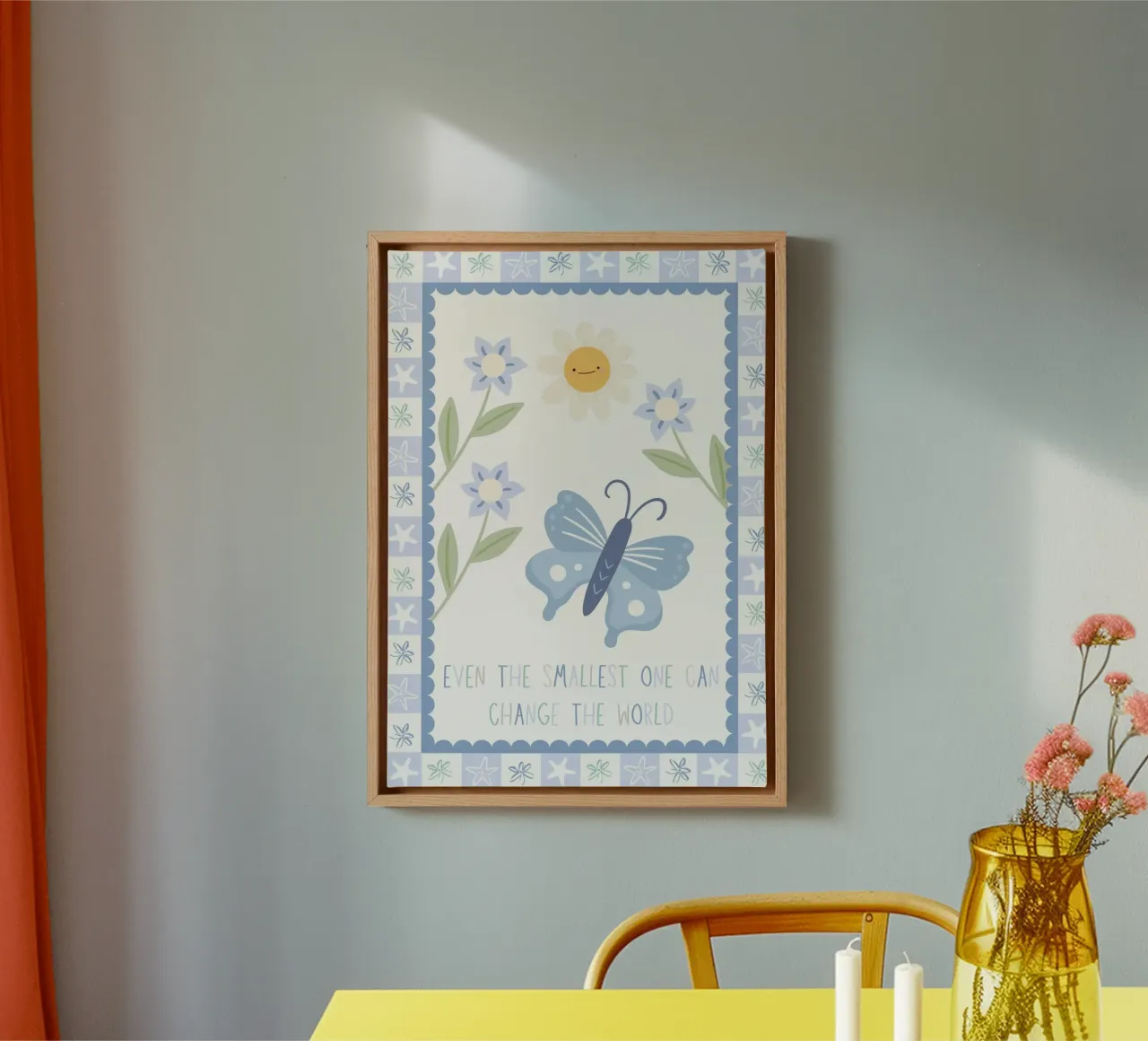 Stampa di farfalle, decorazioni per la cameretta, arte per la stanza dei giochi, poster bohémien tela con Cornice a cassetta da SunshinePrints