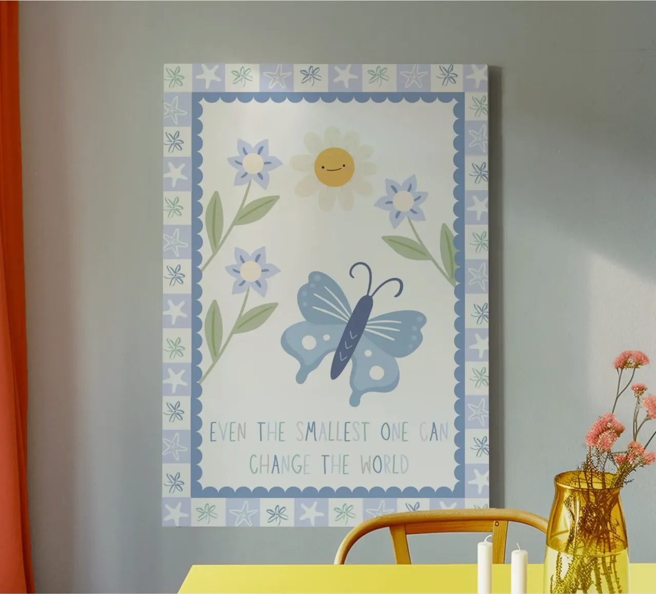 Stampa di farfalle, decorazioni per la cameretta, arte per la stanza dei giochi, poster bohémien tela con Cornice a cassetta da SunshinePrints