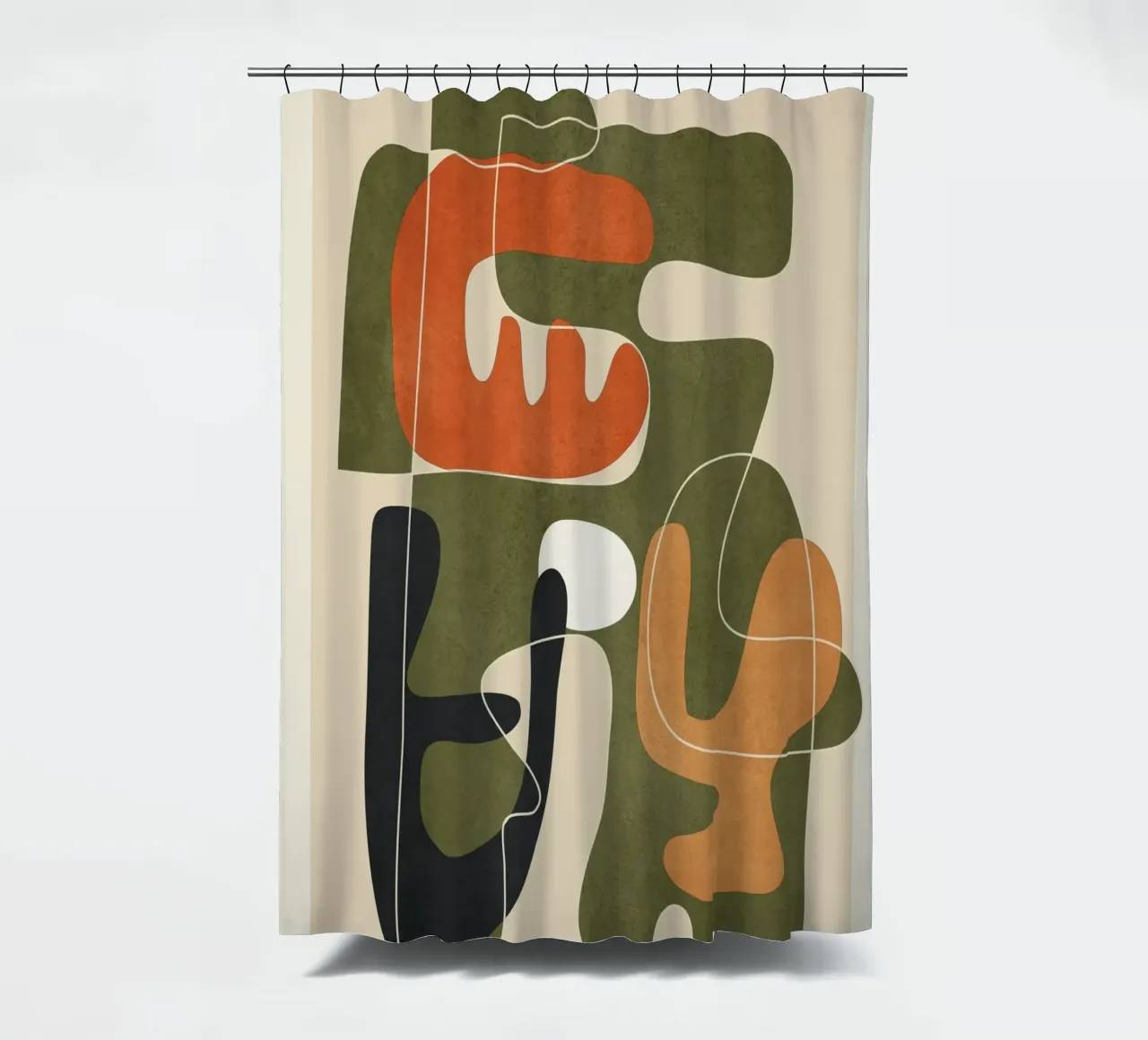 Organic Rhythms 2 shower curtain by Nadjaa