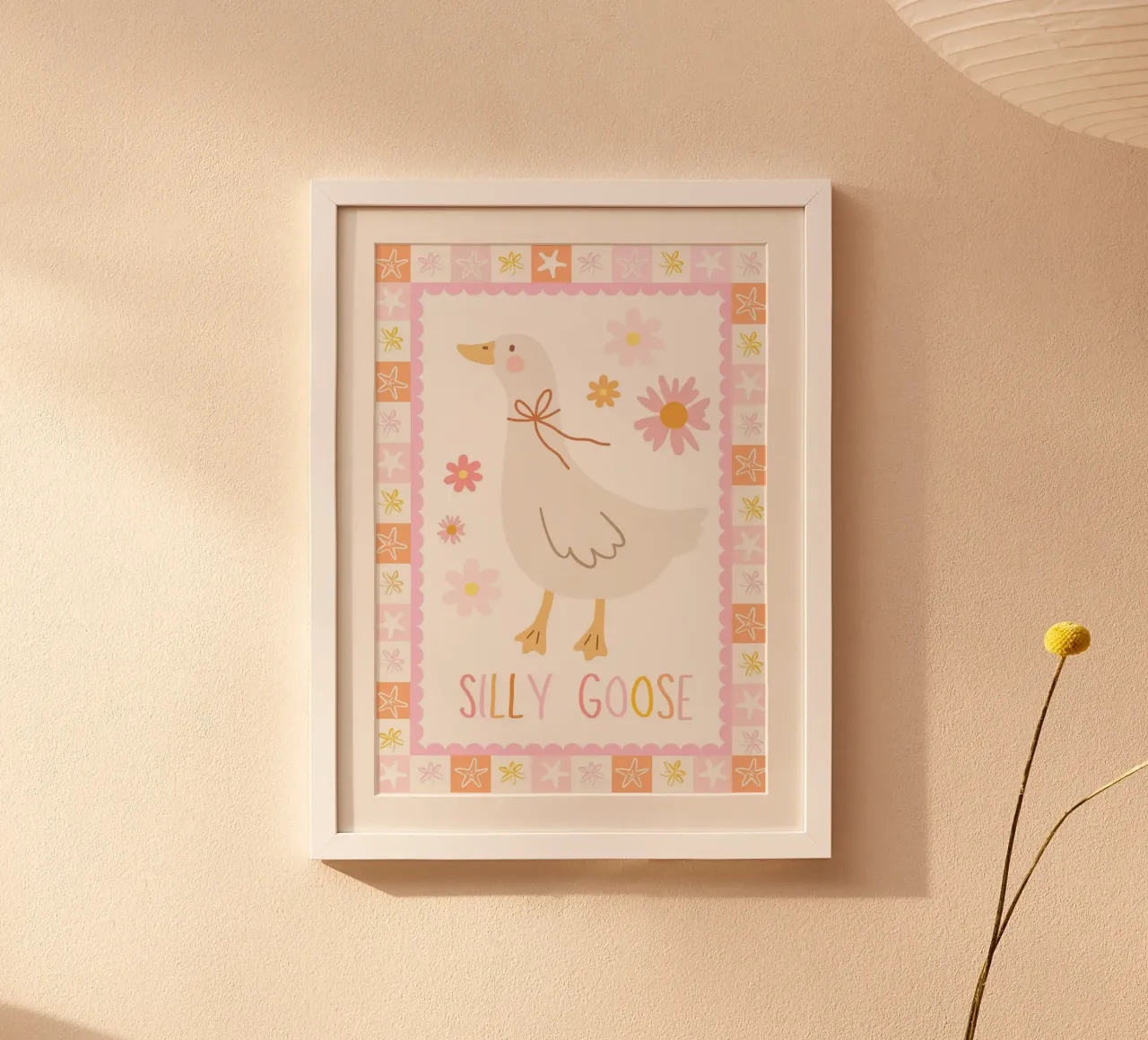 Stampa di un'oca sciocca, arte da parete per l'asilo nido, decorazione di animali per la stanza dei giochi poster da SunshinePrints