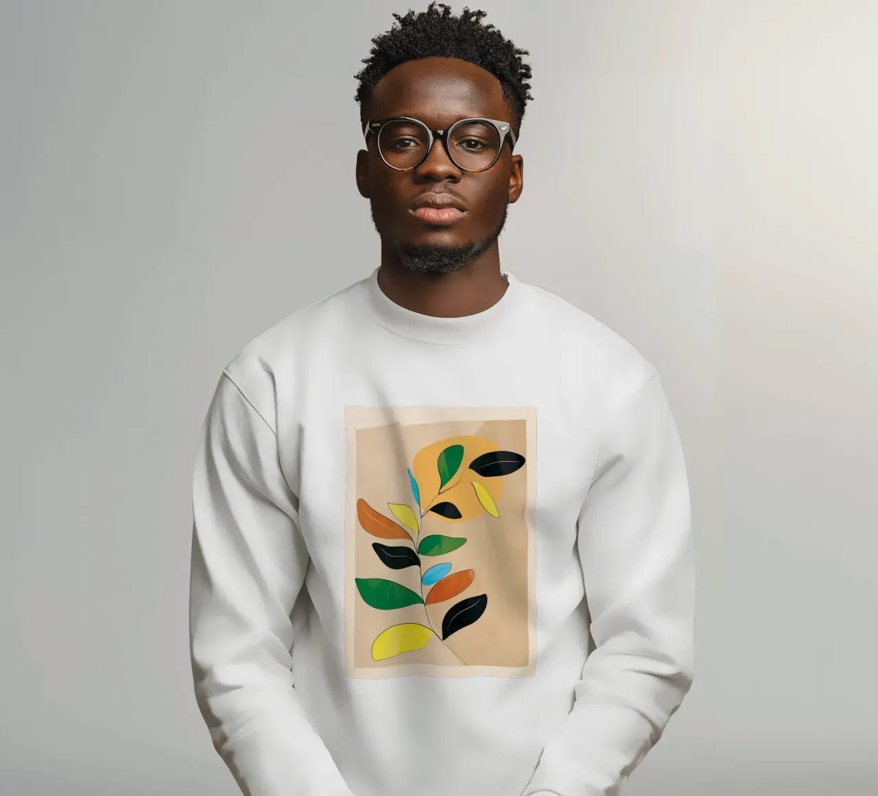 Minimal Abstract Art Plant felpa da Nadjaa