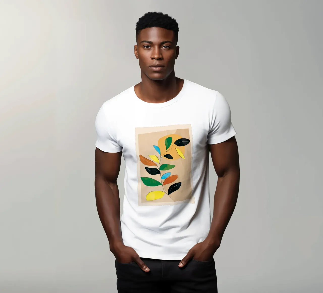 Minimal Abstract Art Plant t-shirt da Nadjaa