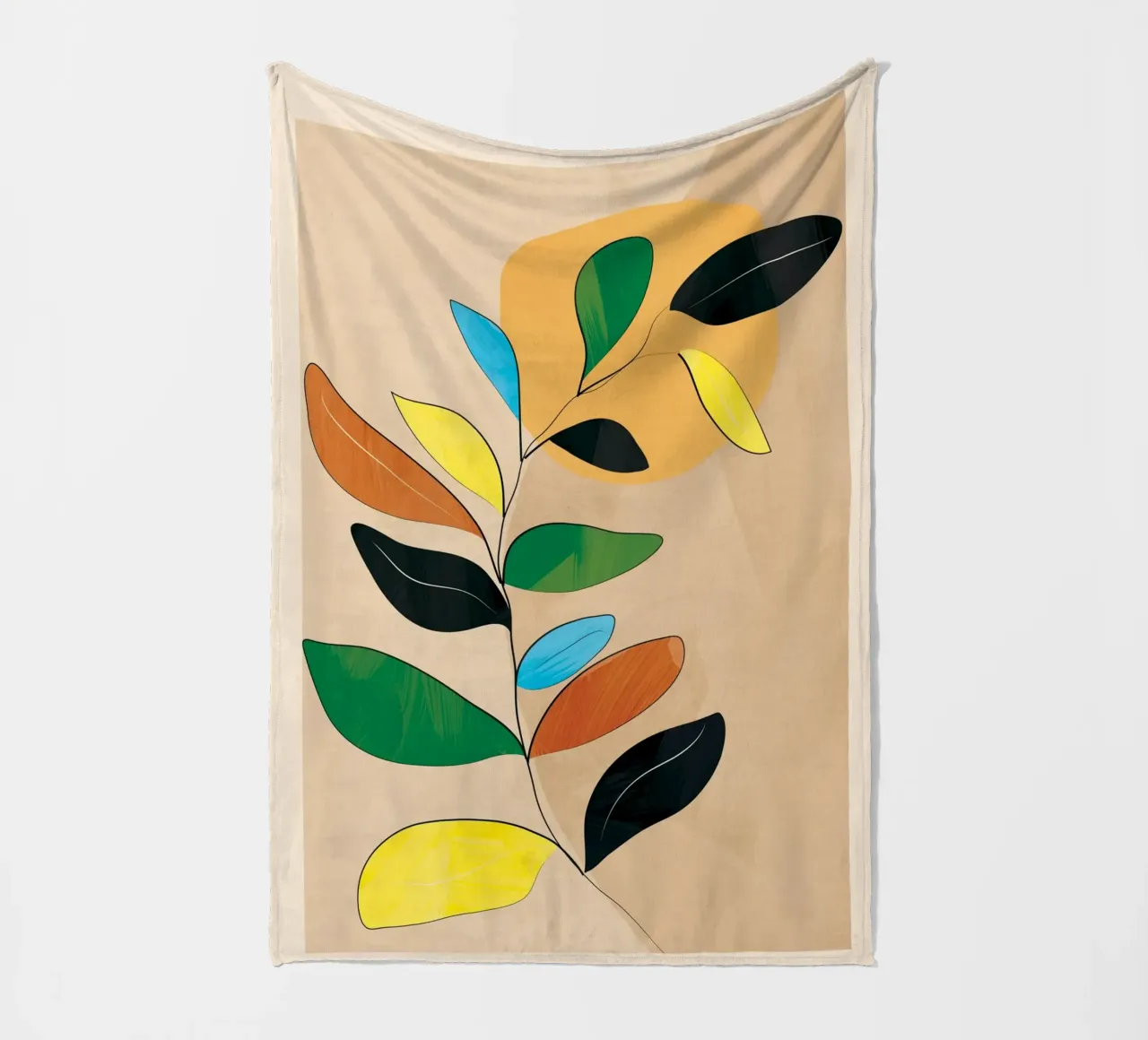 Minimal Abstract Art Plant coperta in pile da Nadjaa