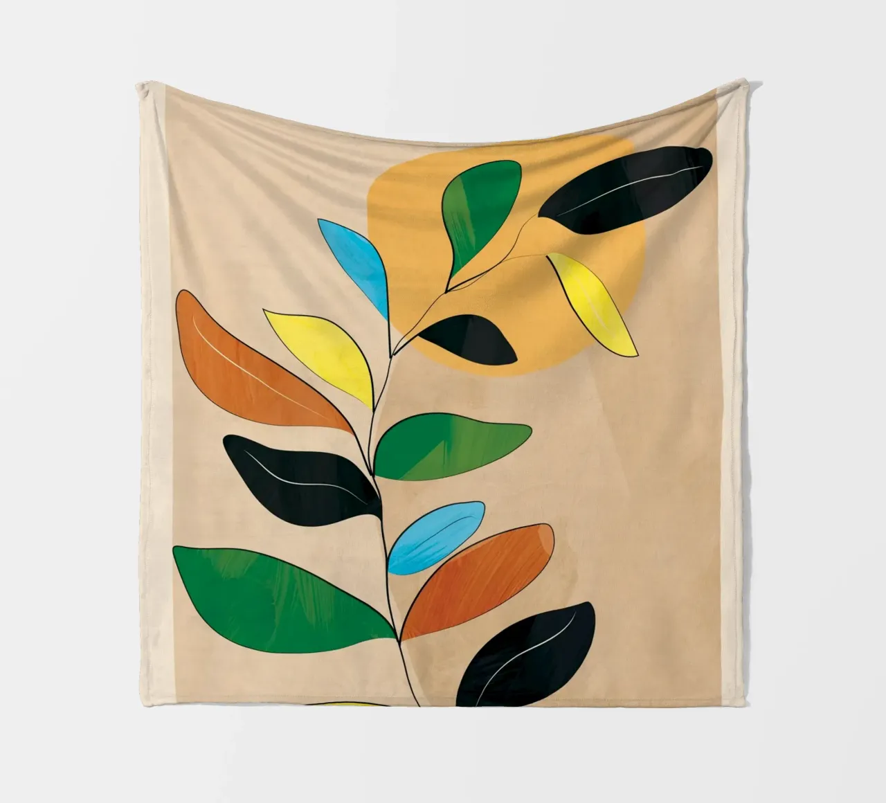 Minimal Abstract Art Plant coperta in pile da Nadjaa