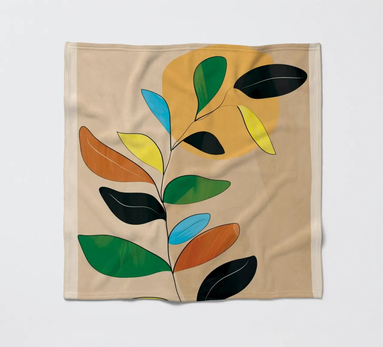Minimal Abstract Art Plant coperta in pile da Nadjaa