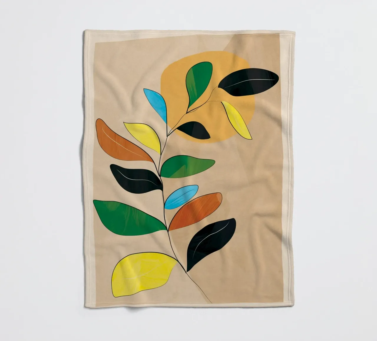 Minimal Abstract Art Plant coperta in pile da Nadjaa
