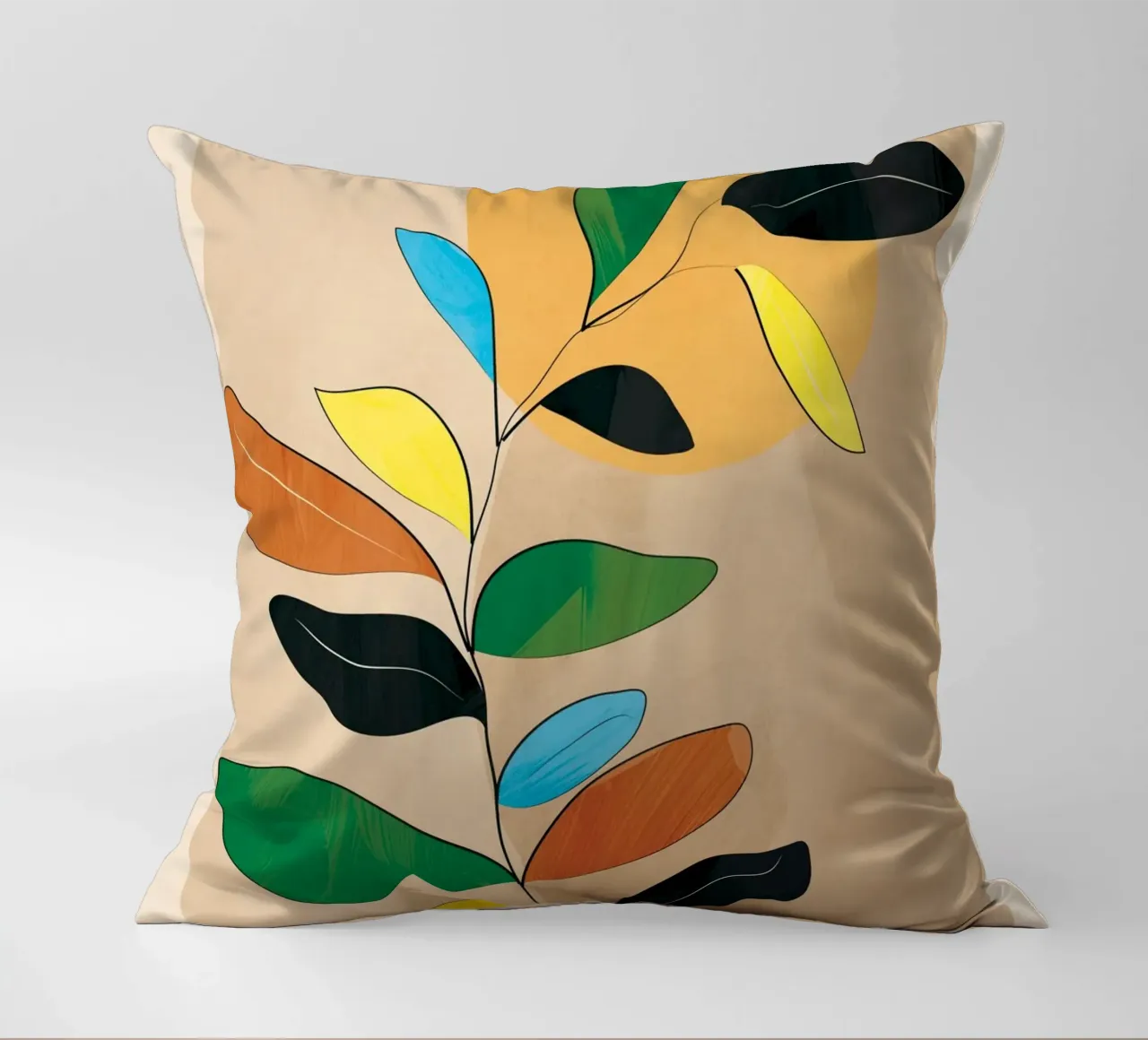 Minimal Abstract Art Plant cuscino da Nadjaa