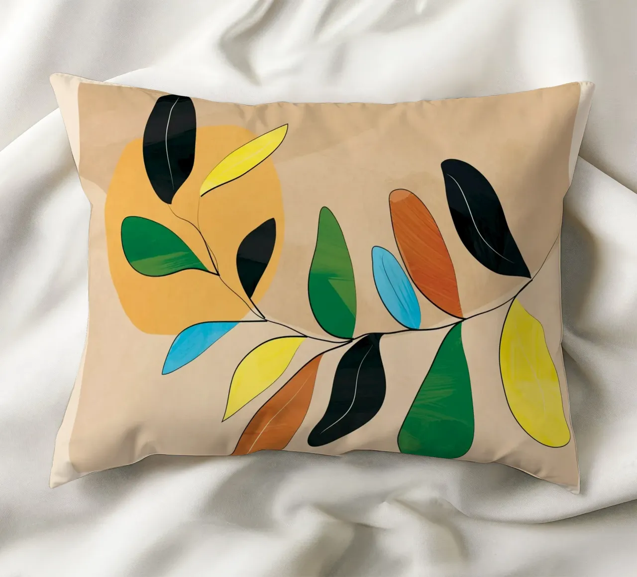 Minimal Abstract Art Plant cuscino da Nadjaa