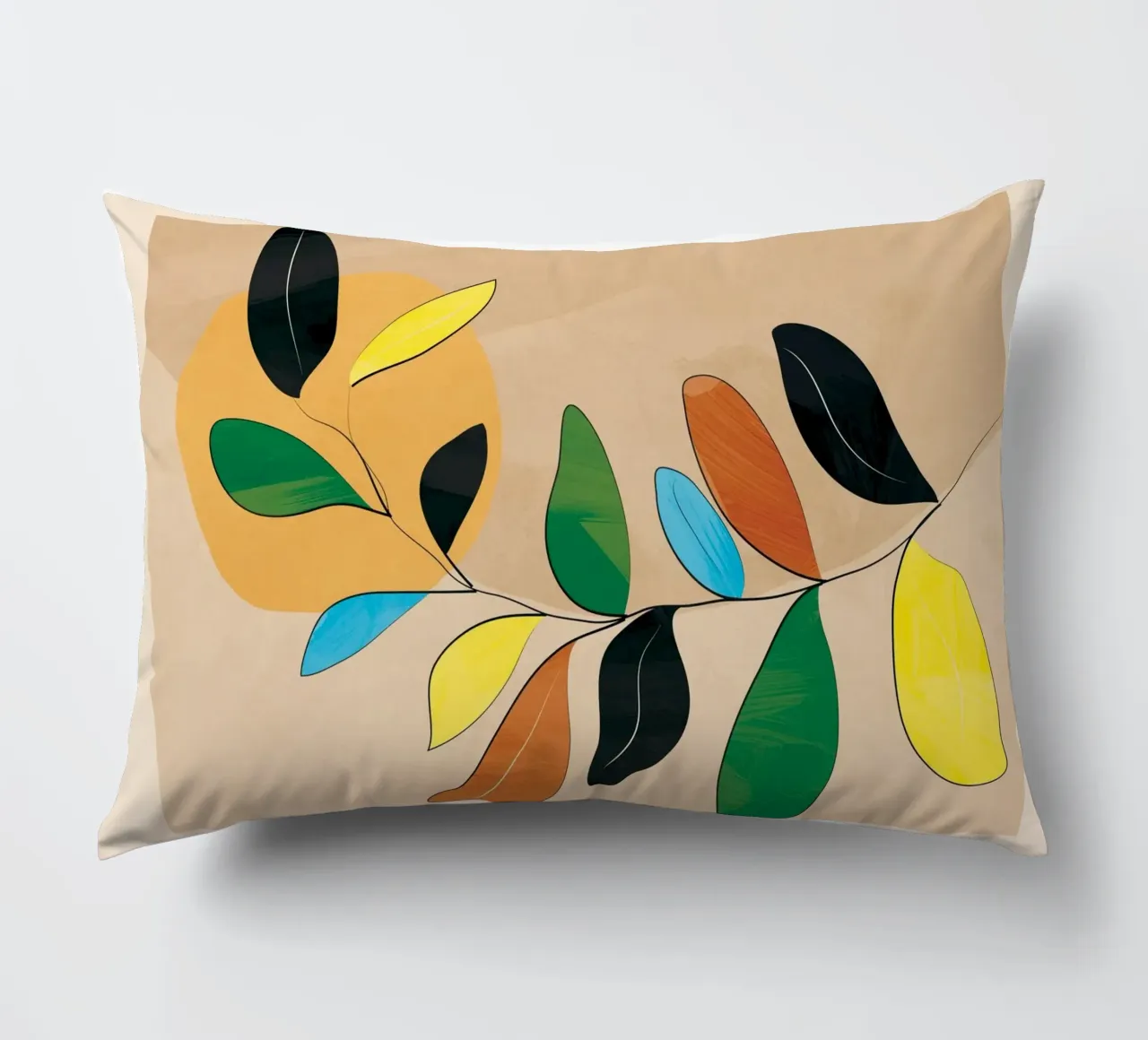Minimal Abstract Art Plant cuscino da Nadjaa
