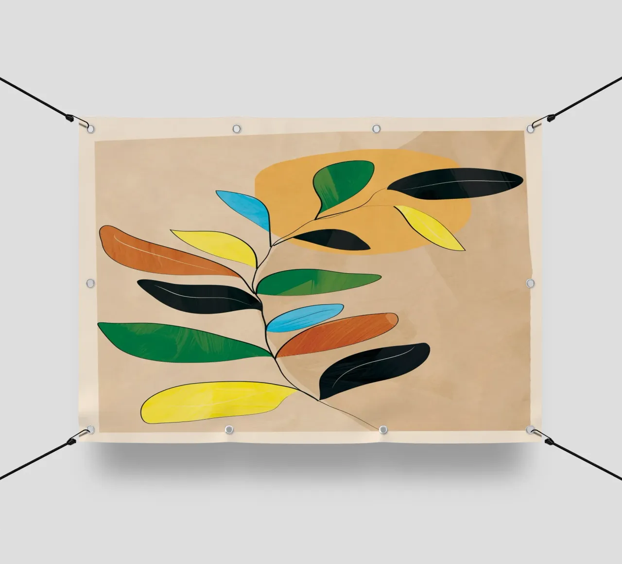 Minimal Abstract Art Plant telo in pvc da Nadjaa