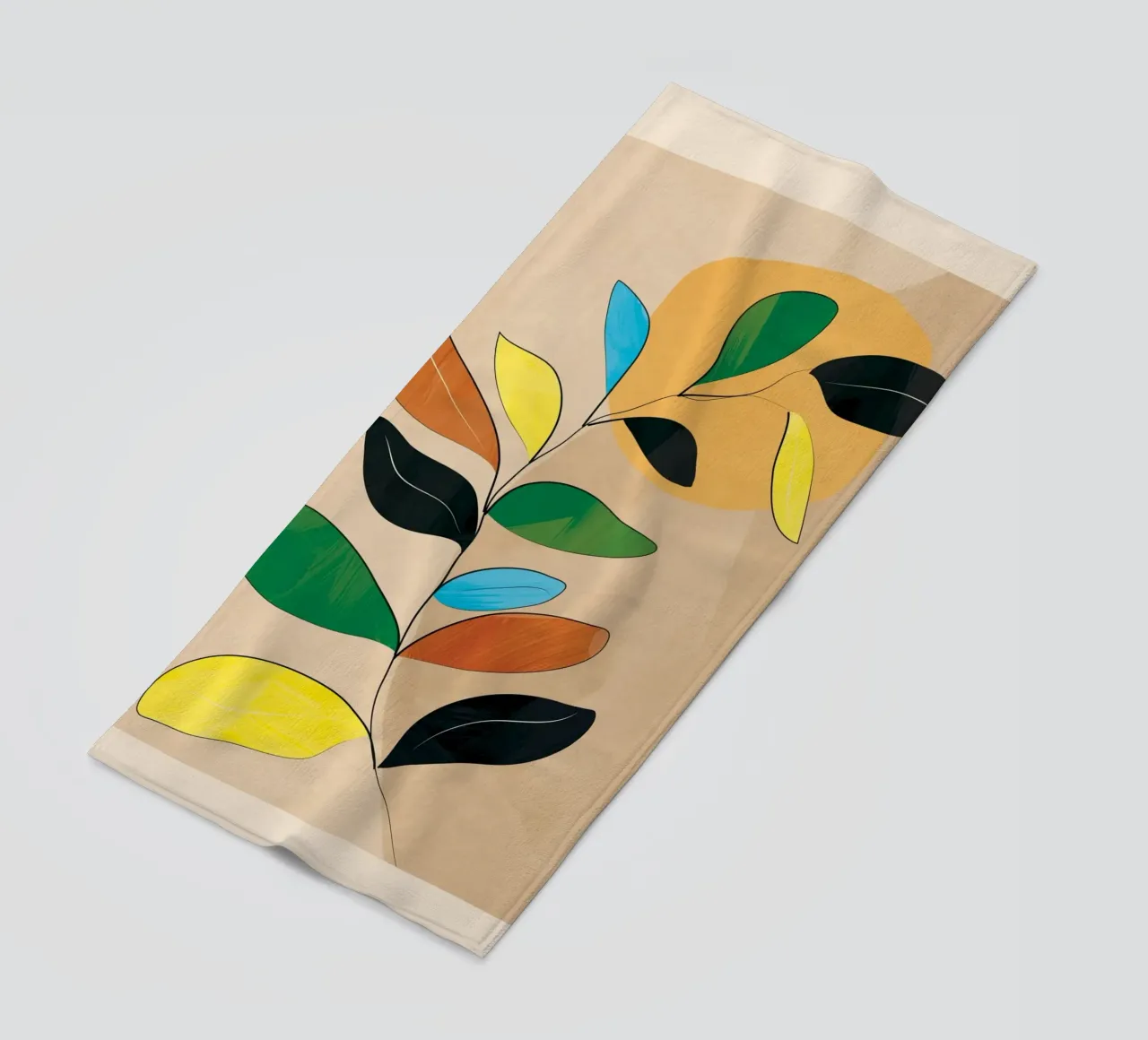 Minimal Abstract Art Plant telo mare da Nadjaa