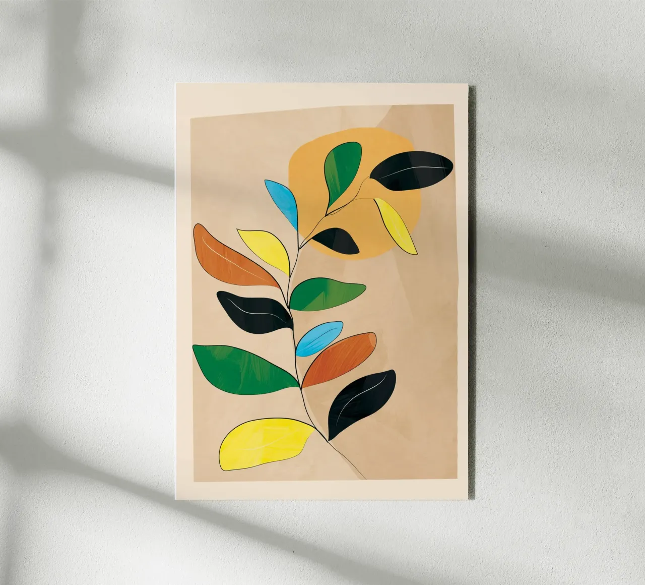 Minimal Abstract Art Plant alluminio dibond da Nadjaa