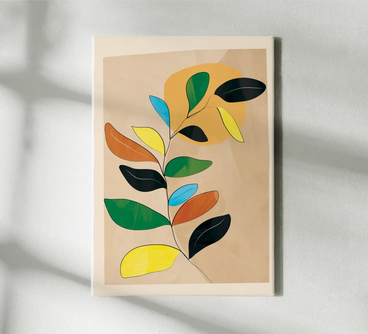 Minimal Abstract Art Plant tela con Cornice a cassetta da Nadjaa