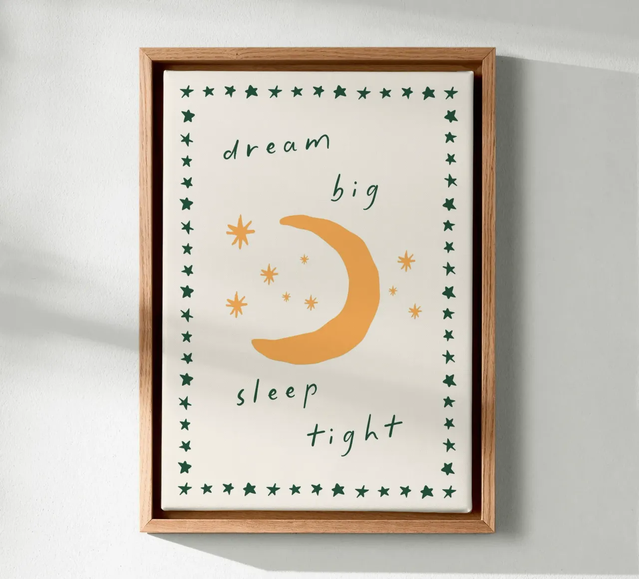 Boho Poster, hemelse print voor kinderkamer, kindermuurkunst canvas met Baklijst van SunshinePrints