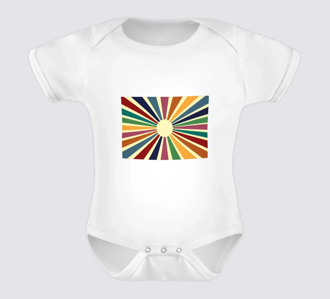 Sun Retro Art II body neonato maniche corte da Nadjaa