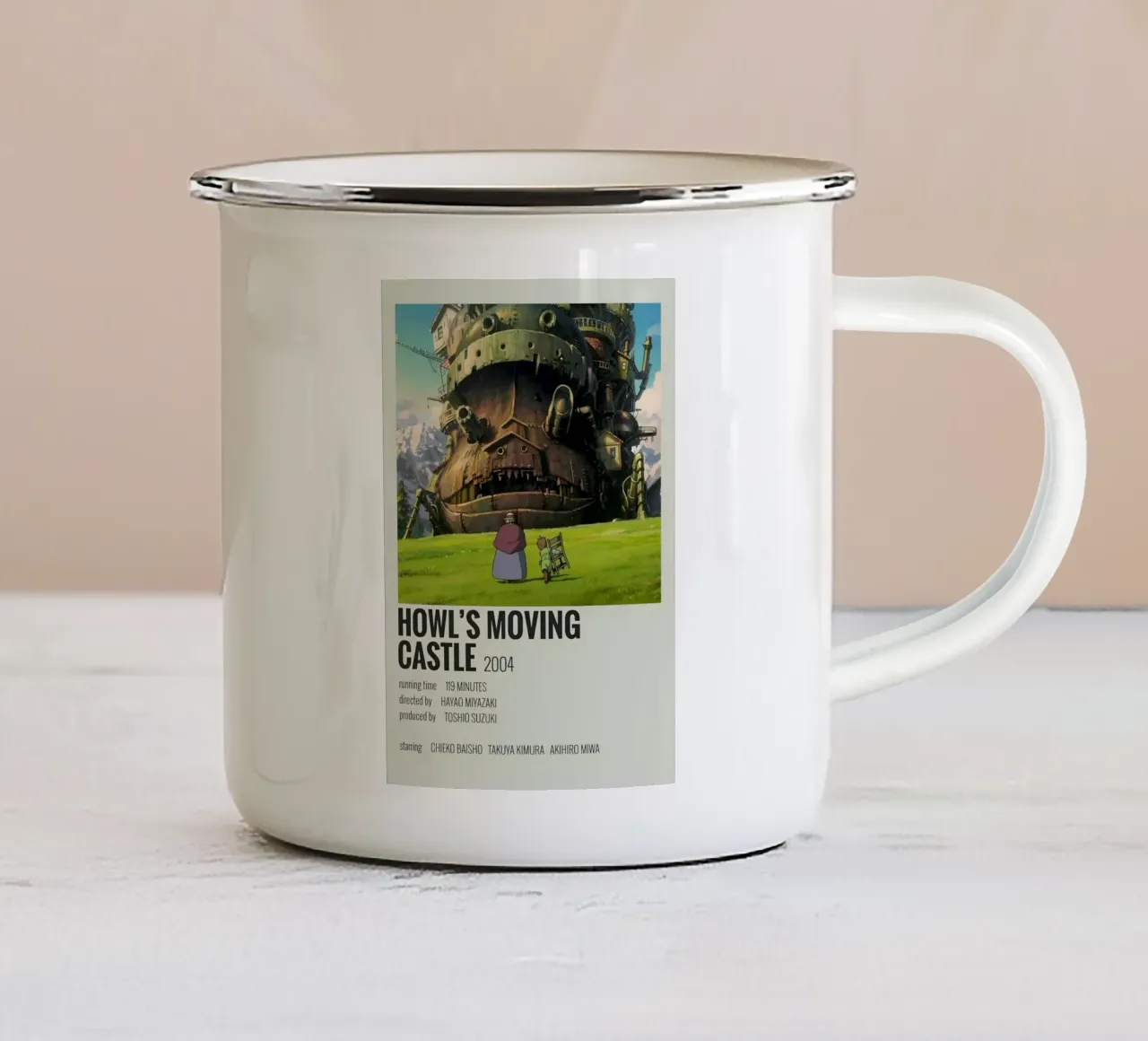 HOWL'S MOVING CASTLE 2004 tazza in smalto da Totoya