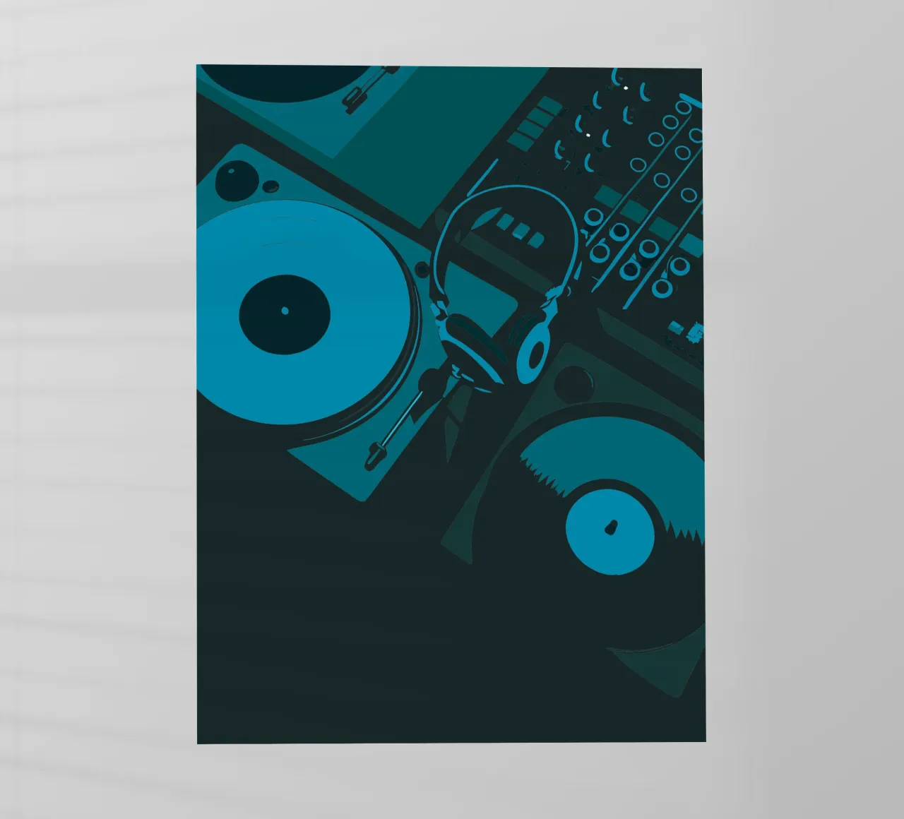 Dj Turntables backlit film by MUSIC EDITION