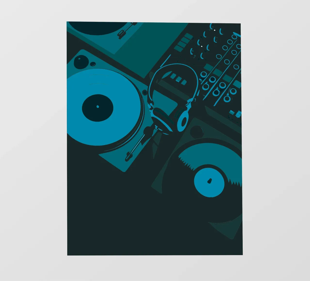 Dj Turntables backlit film by MUSIC EDITION