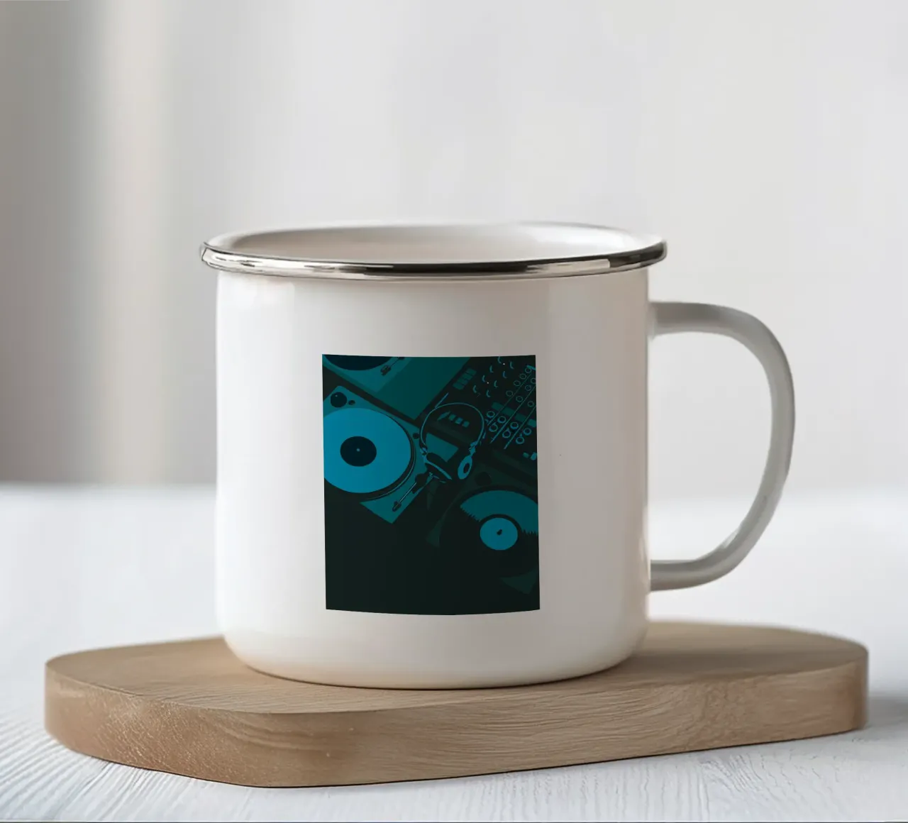 Giradischi per dj tazza in smalto da MUSIC EDITION
